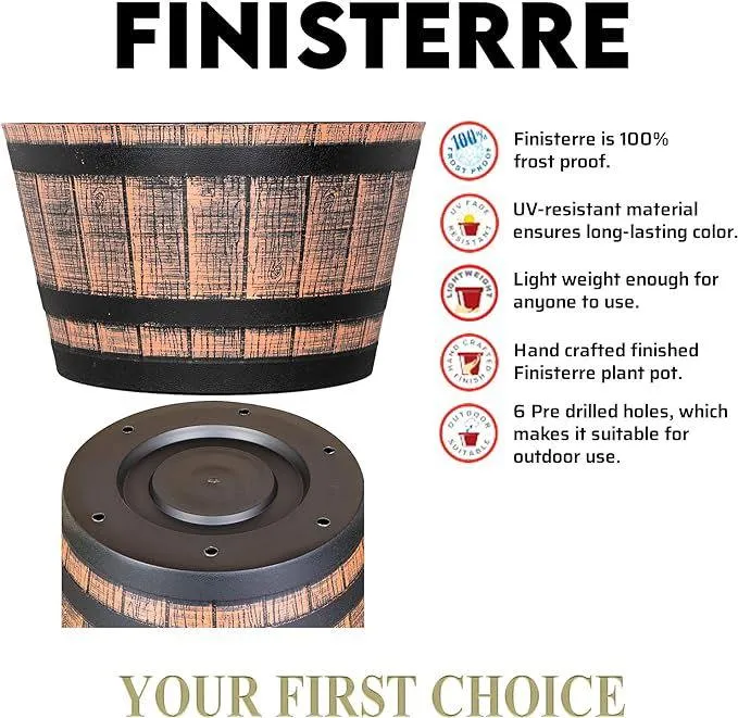 SG Traders™ Large Half Barrel Cask Planter