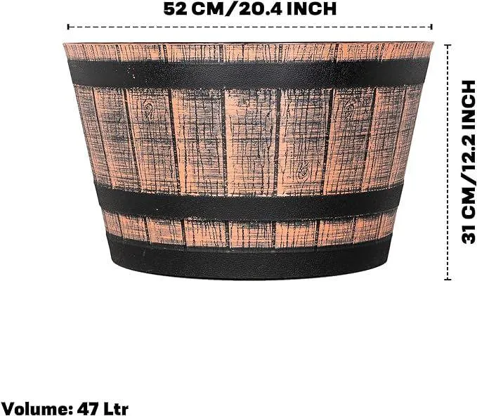 SG Traders™ Large Half Barrel Cask Planter