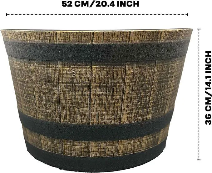 SG Traders™ Large Half Barrel Cask Planter
