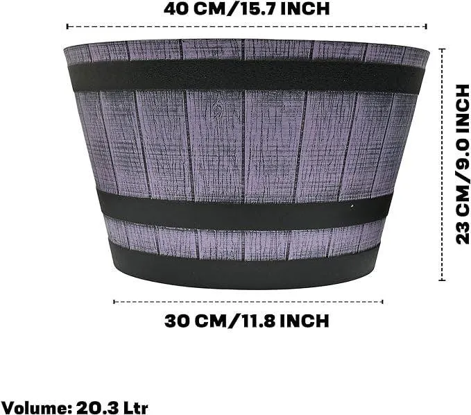 SG Traders™ Large Half Barrel Cask Planter