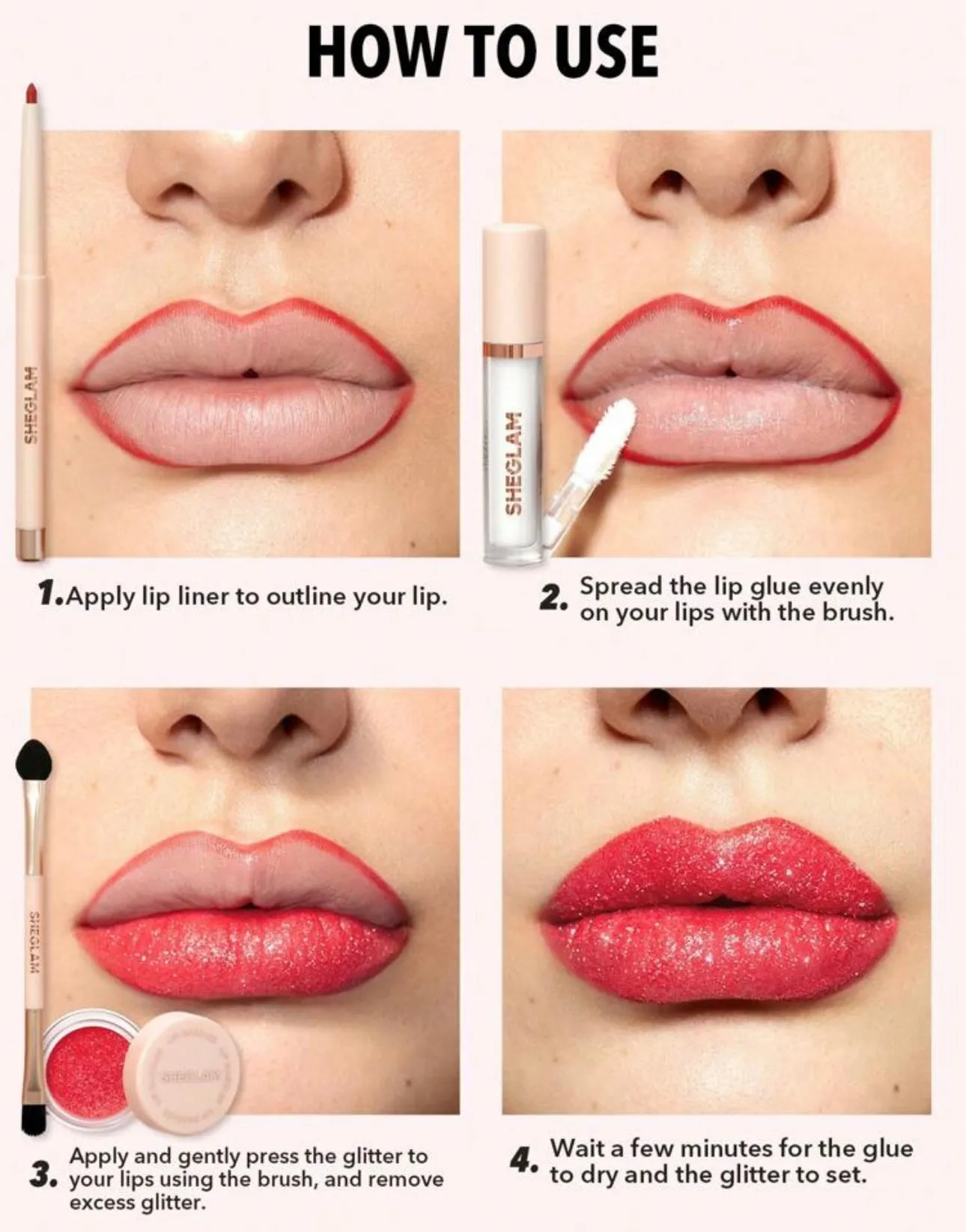 SHEGLAM Lip Dazzler Glitter Kit