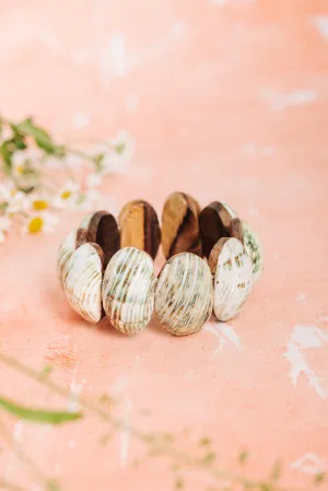 Shell & Coconut Bracelet - Pistachio (BCBRB 038)