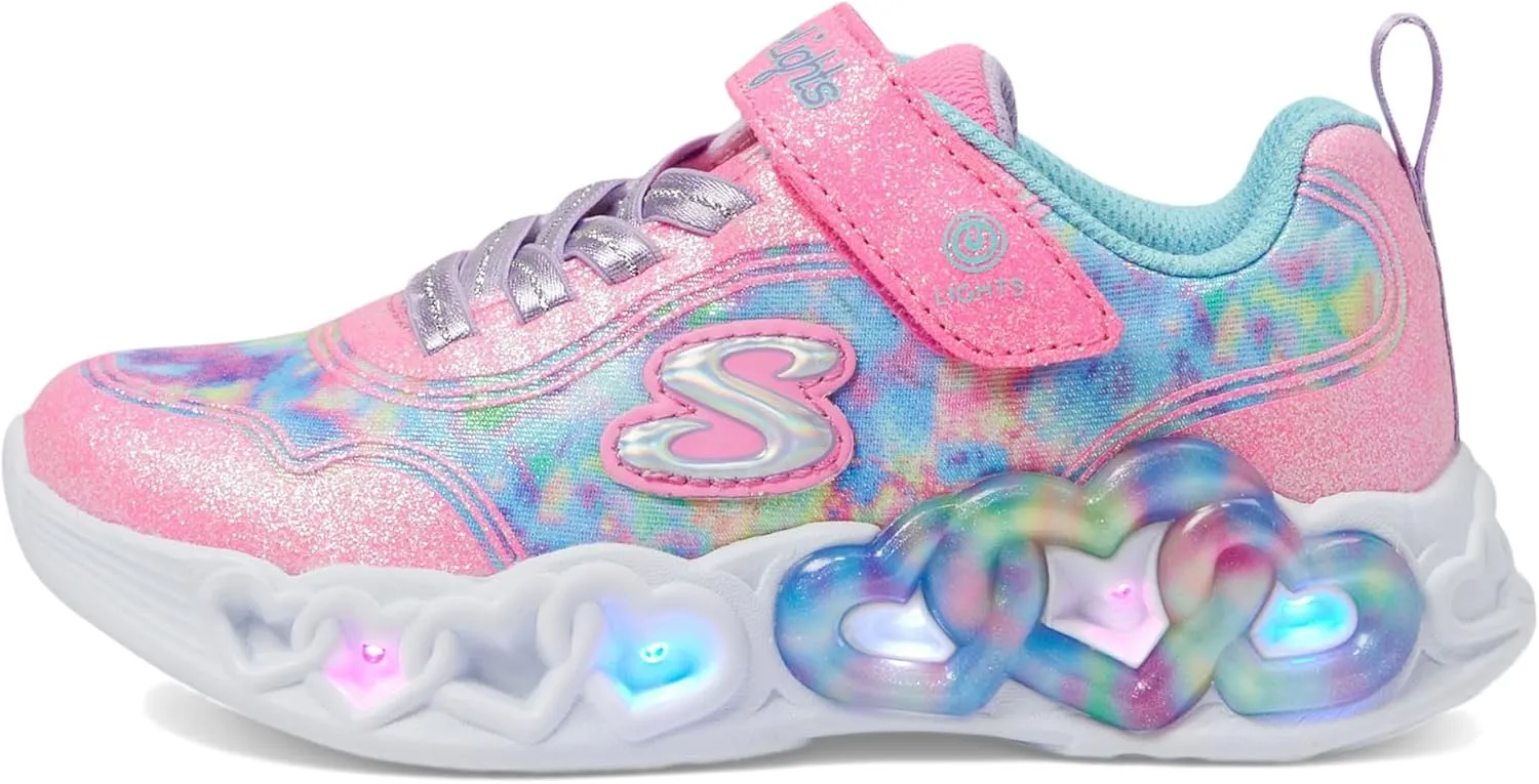 Skechers Unisex-Child Infinite Heart Lights-Color Sneaker