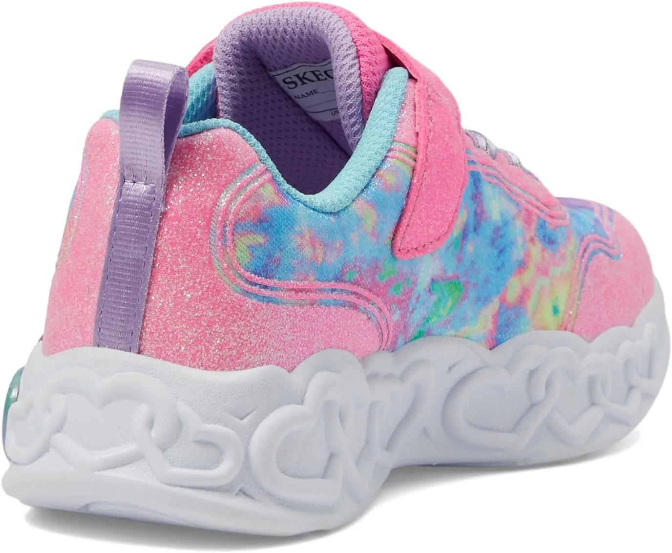 Skechers Unisex-Child Infinite Heart Lights-Color Sneaker