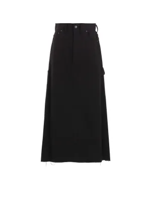 SLUB DUCK DENIM SKIRT