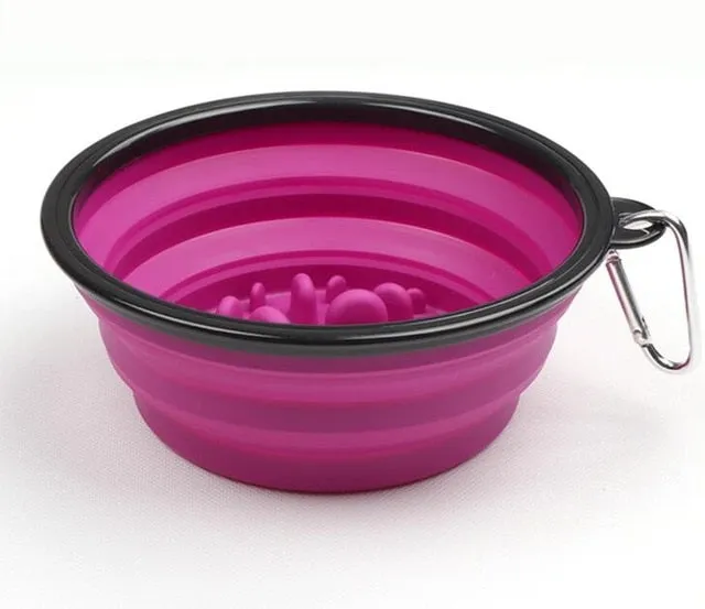 Smart Dog IQ Portable & Collapsible Slow Feeder Bowl