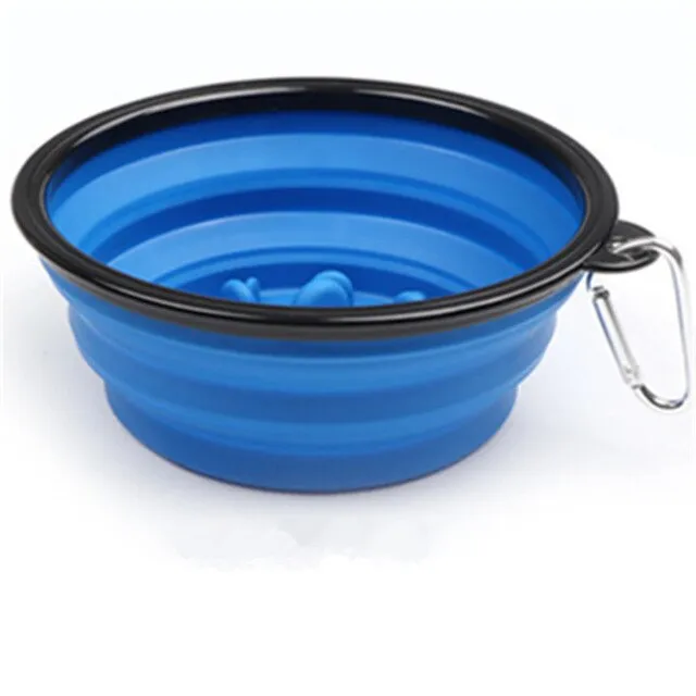 Smart Dog IQ Portable & Collapsible Slow Feeder Bowl