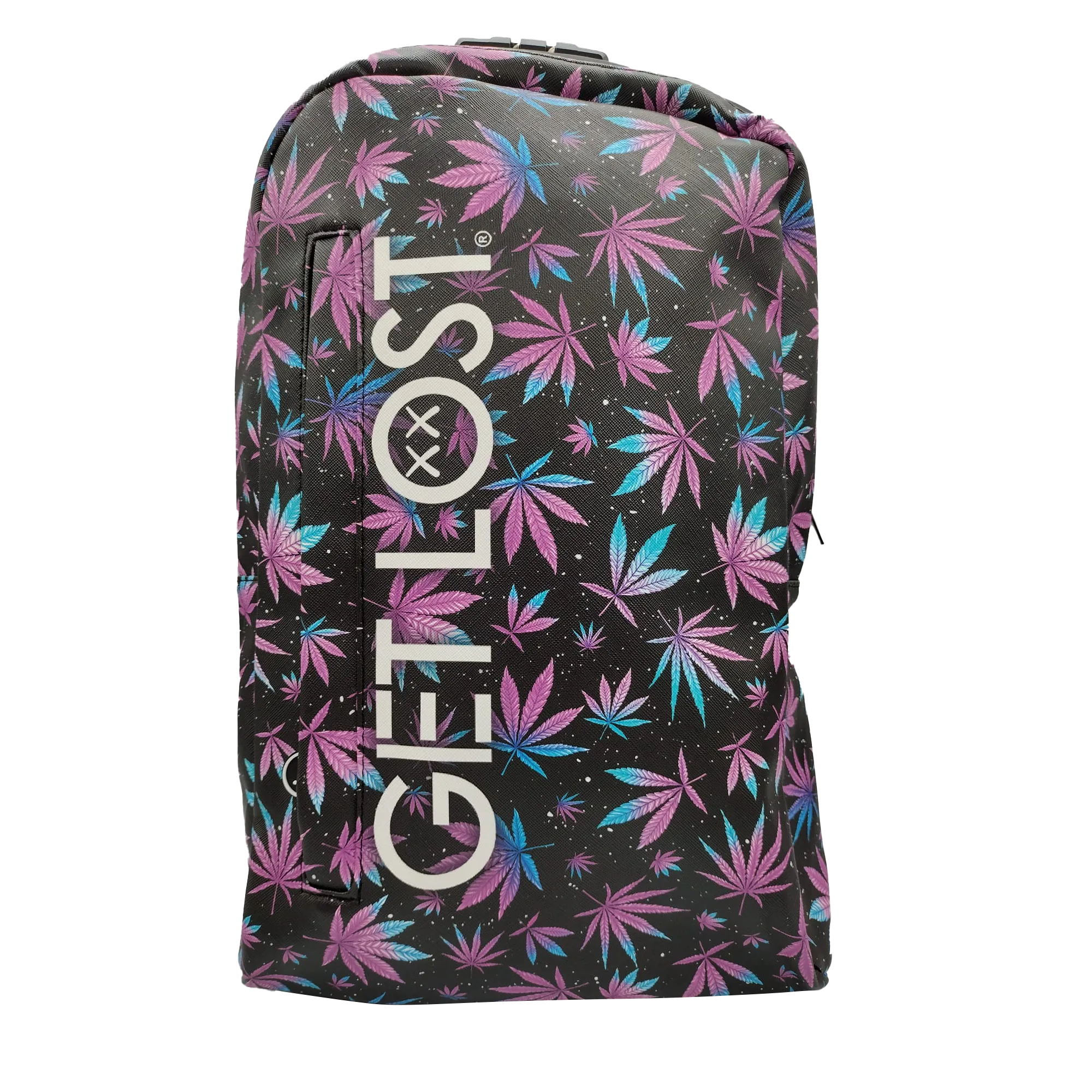 Smell Proof Premium Backpacks l PURPLE BLUE LEAFS