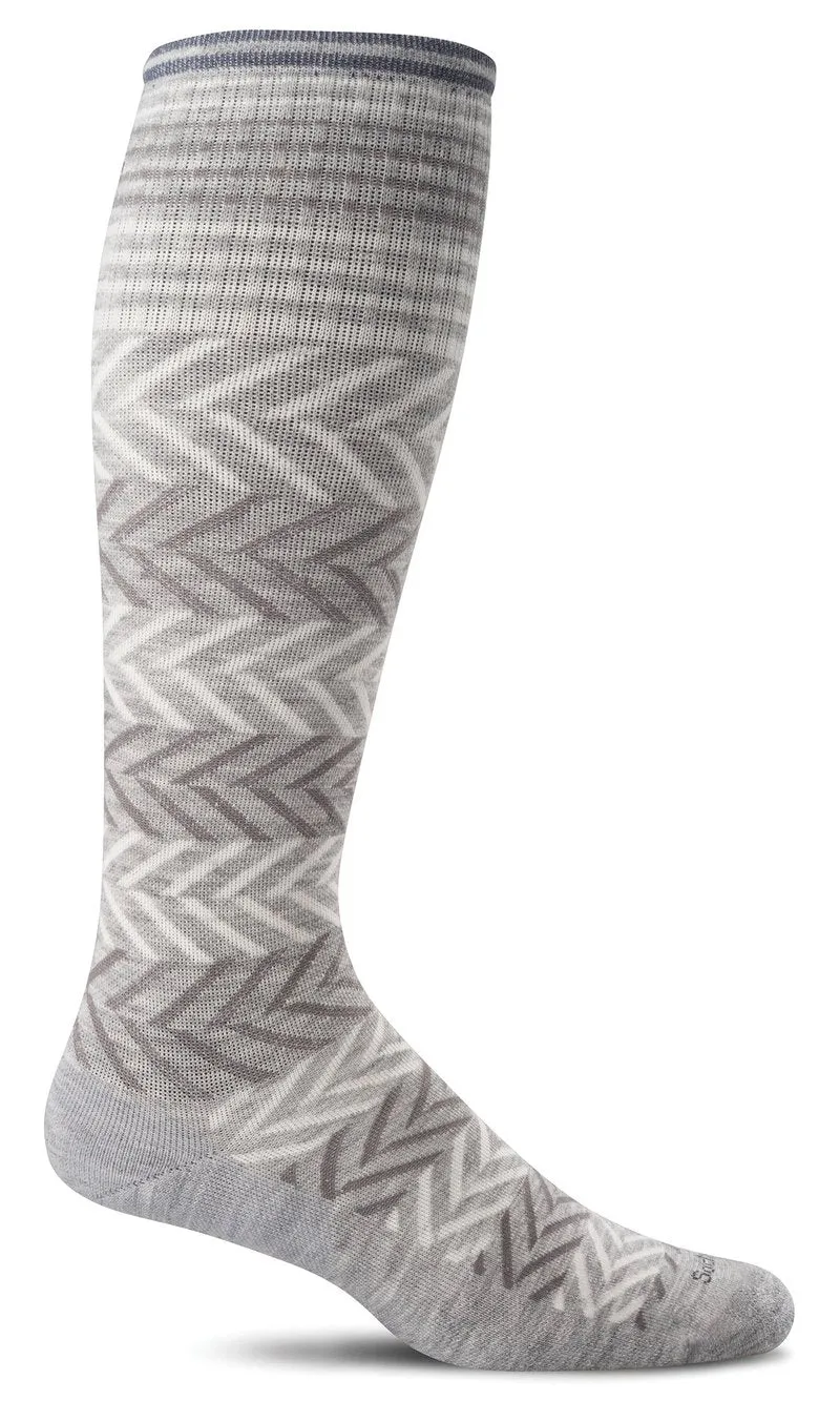 (SOCKWELL) Women's Moderate Compression, CHEVRON 15-20 MMHG (Multiple Colors)