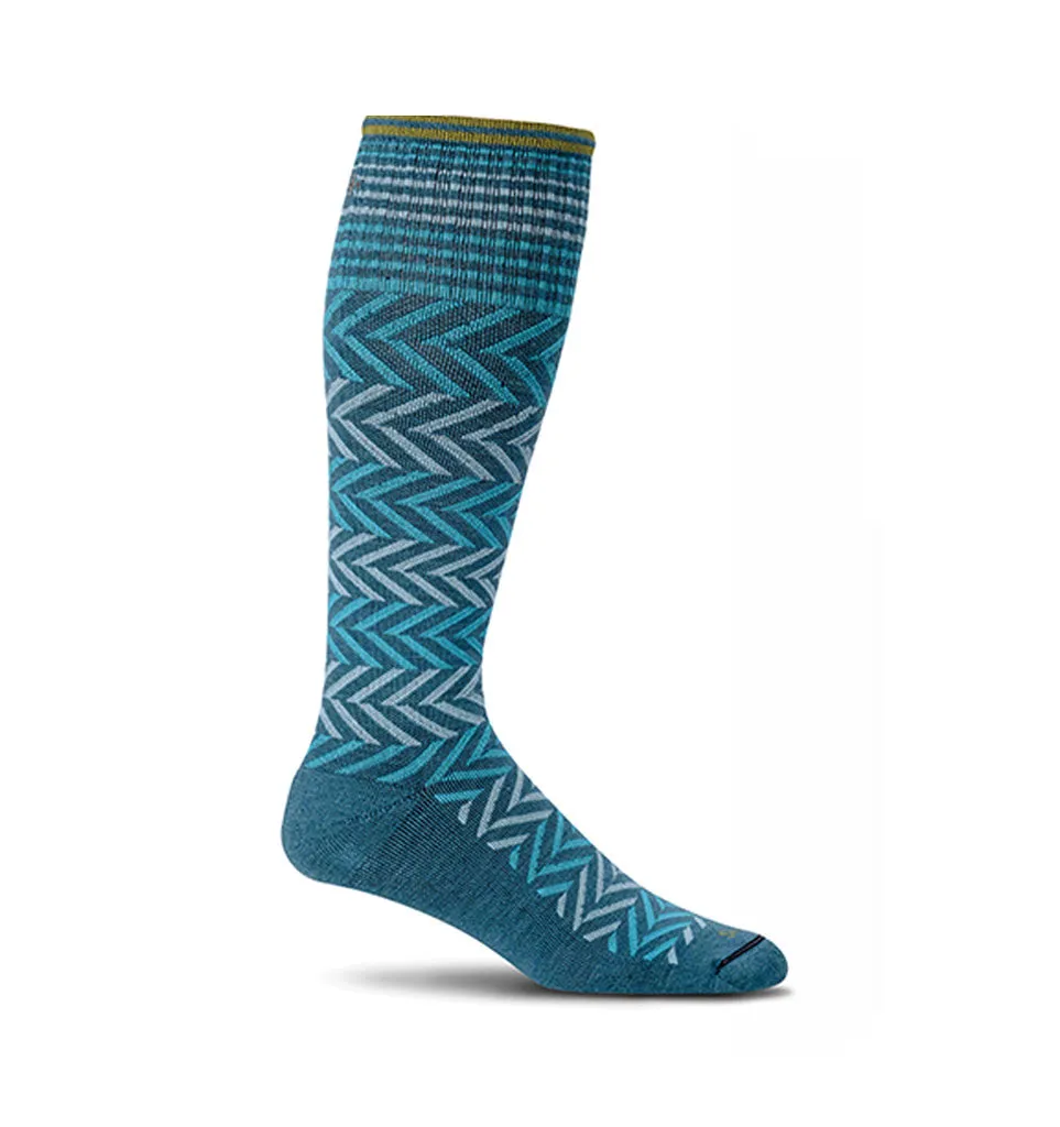 (SOCKWELL) Women's Moderate Compression, CHEVRON 15-20 MMHG (Multiple Colors)