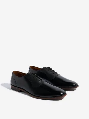 SOLEPLAY Black Mesh-Detailed Oxford Shoes