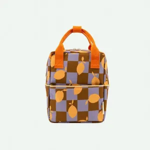 Sticky Lemon Backpack Small | Farmhouse Checkerboard Lemons