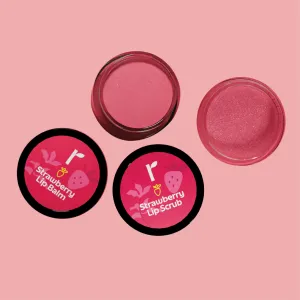 STRAWBERRY LIP DUO - Lip Balm and Lip Scrub Set