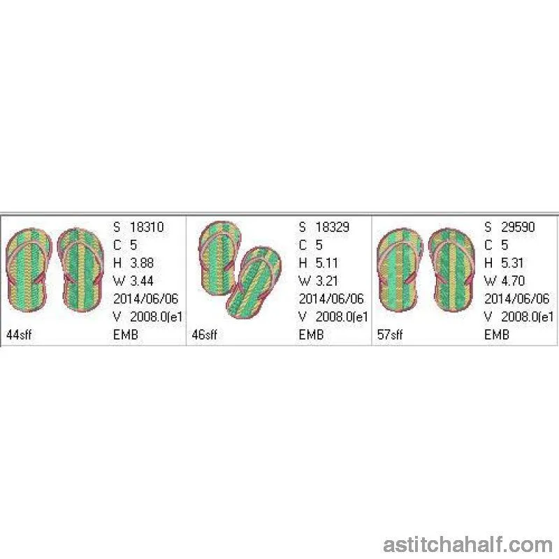 Striped Flip Flops
