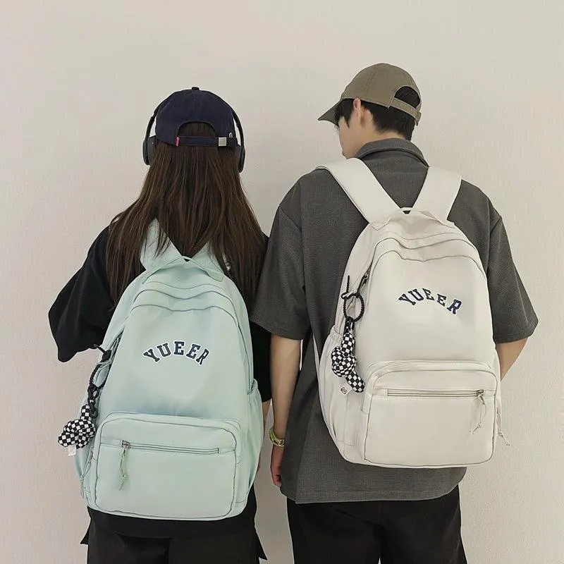 Stylish Nylon School Backpack for Students - Unisex Medium Capacity Bag