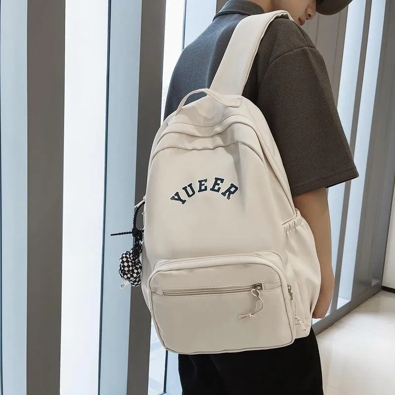 Stylish Nylon School Backpack for Students - Unisex Medium Capacity Bag