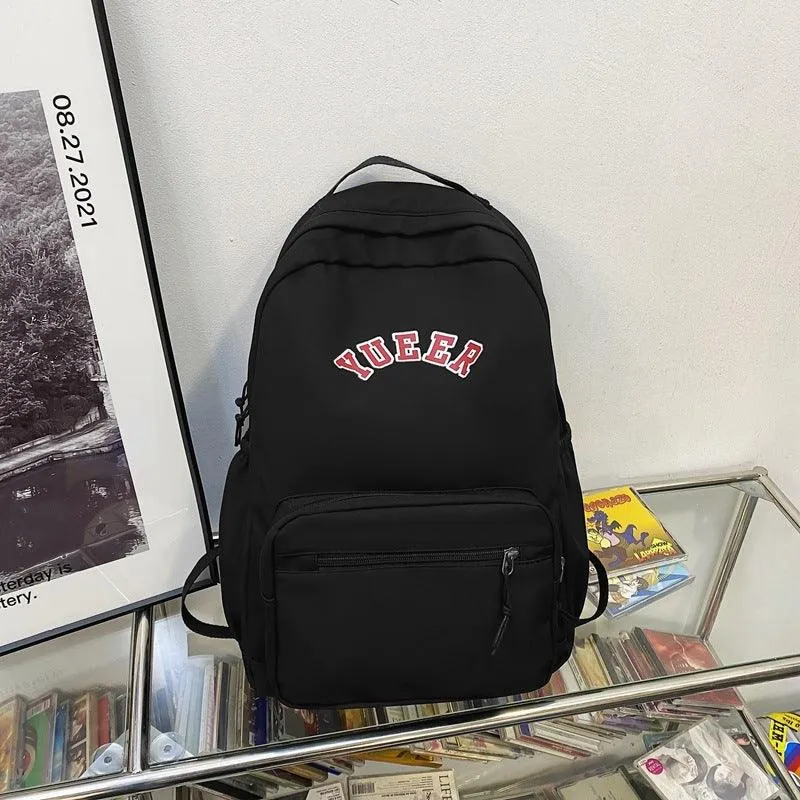 Stylish Nylon School Backpack for Students - Unisex Medium Capacity Bag