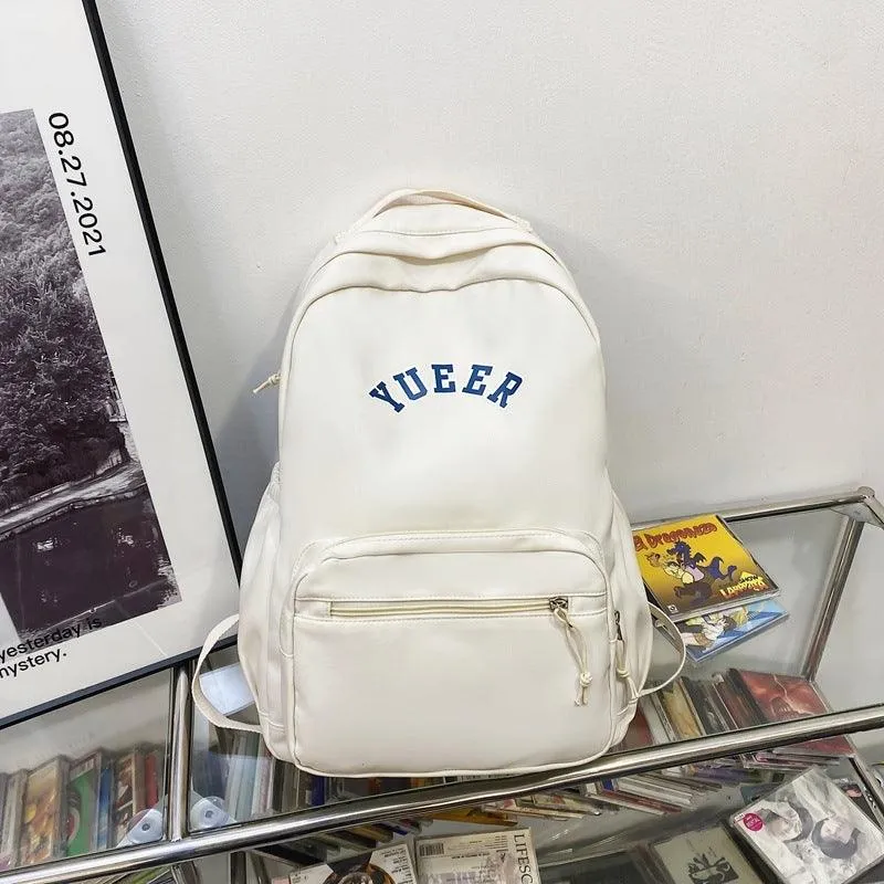 Stylish Nylon School Backpack for Students - Unisex Medium Capacity Bag