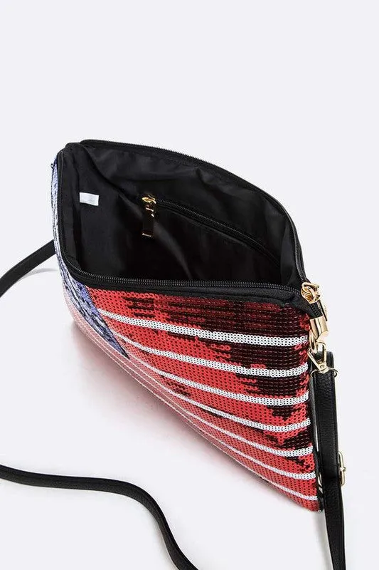 TEEK - USA Flag Sequins Convertible Bag