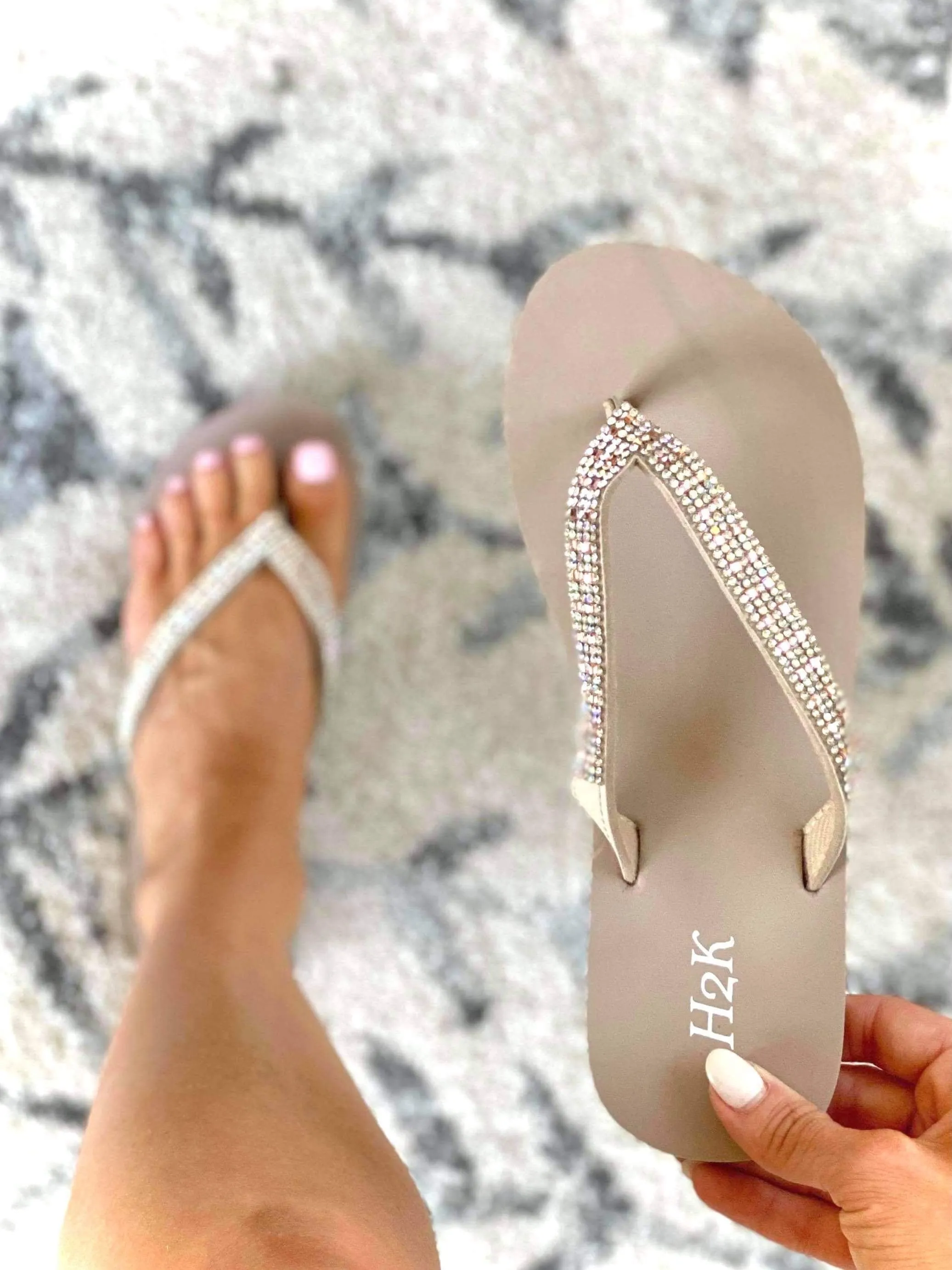 The Summertime Flip Flops in Nude