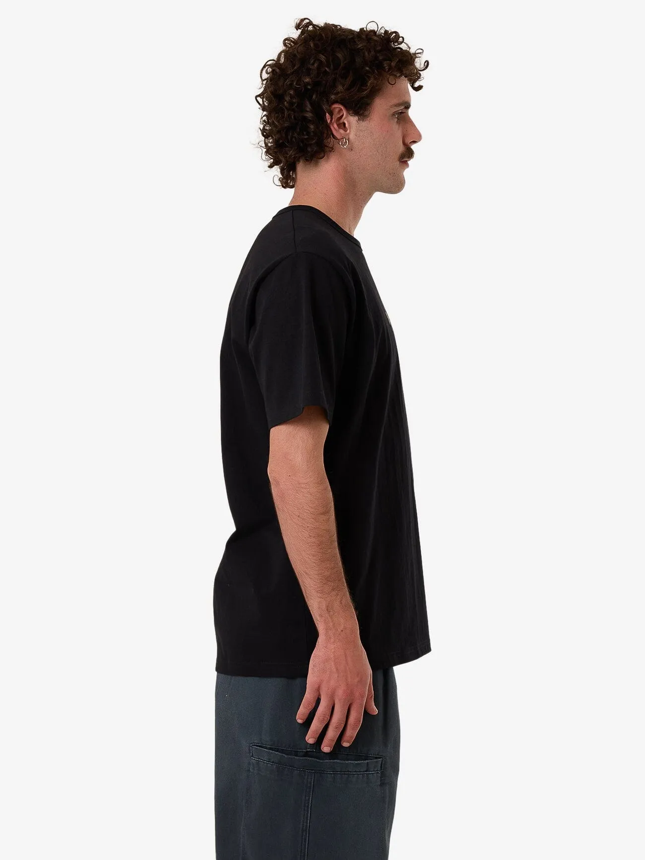 Thrills Workwear Embro Merch Fit Tee - Black
