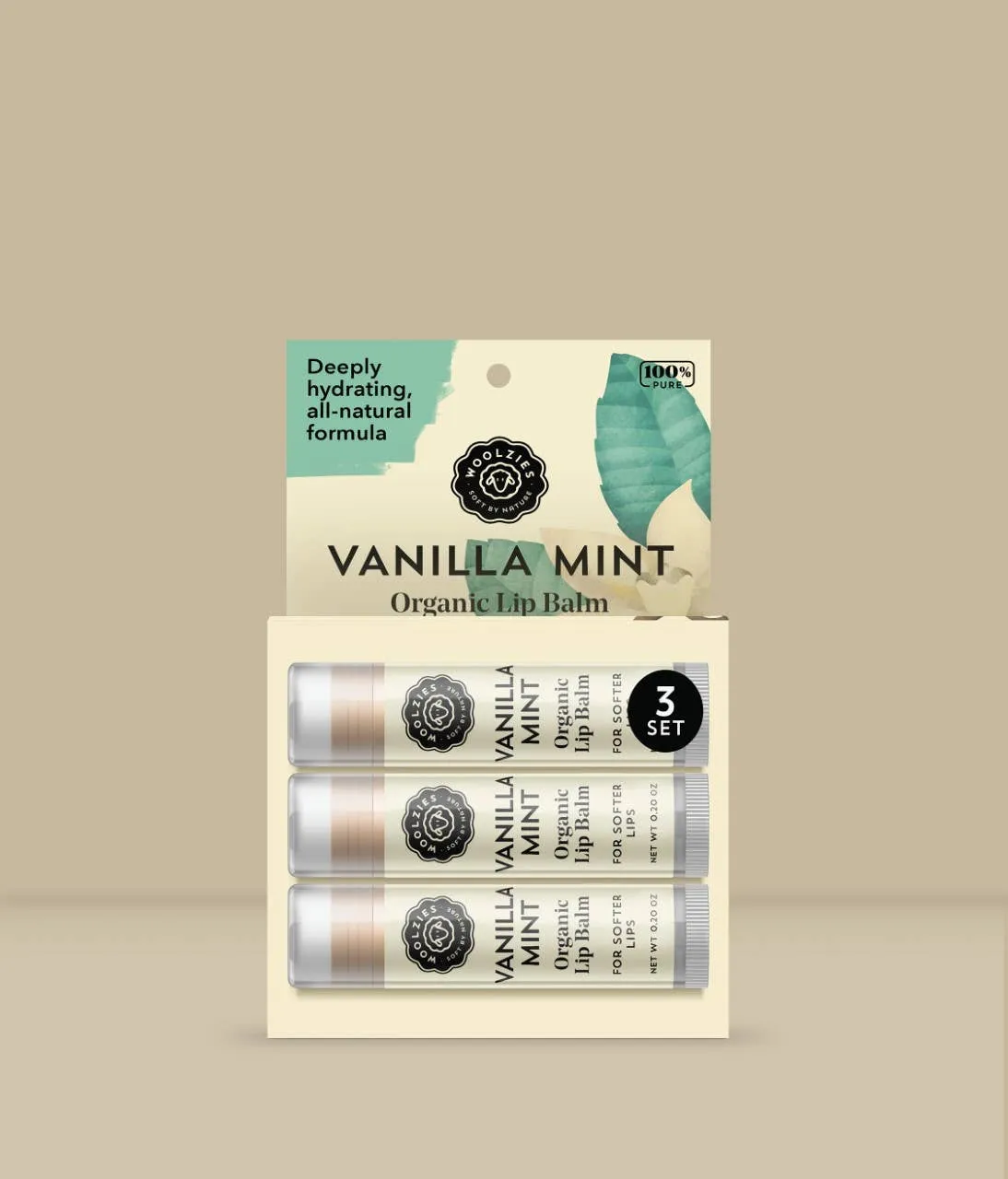 Vanilla Mint Lip Balm - Set of 3