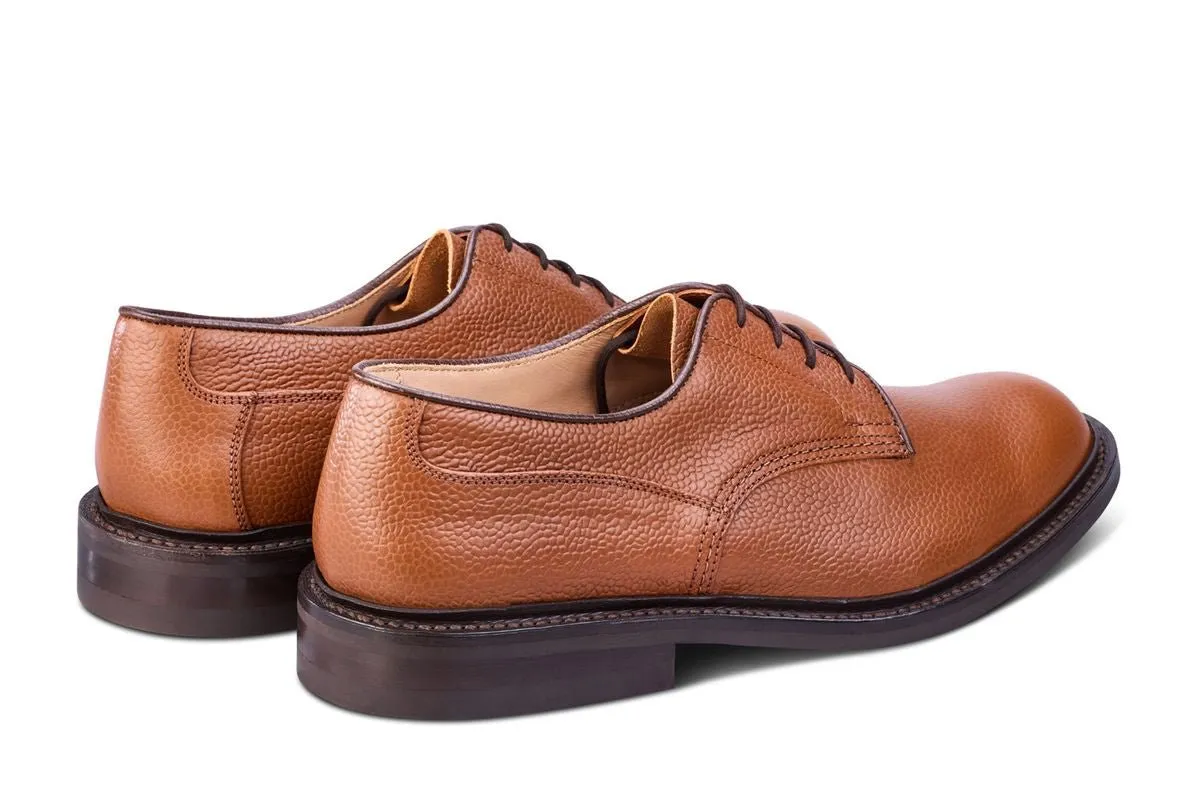 Woodstock Plain Derby Country Shoe - Sienna Scotch Grain - Lightweight