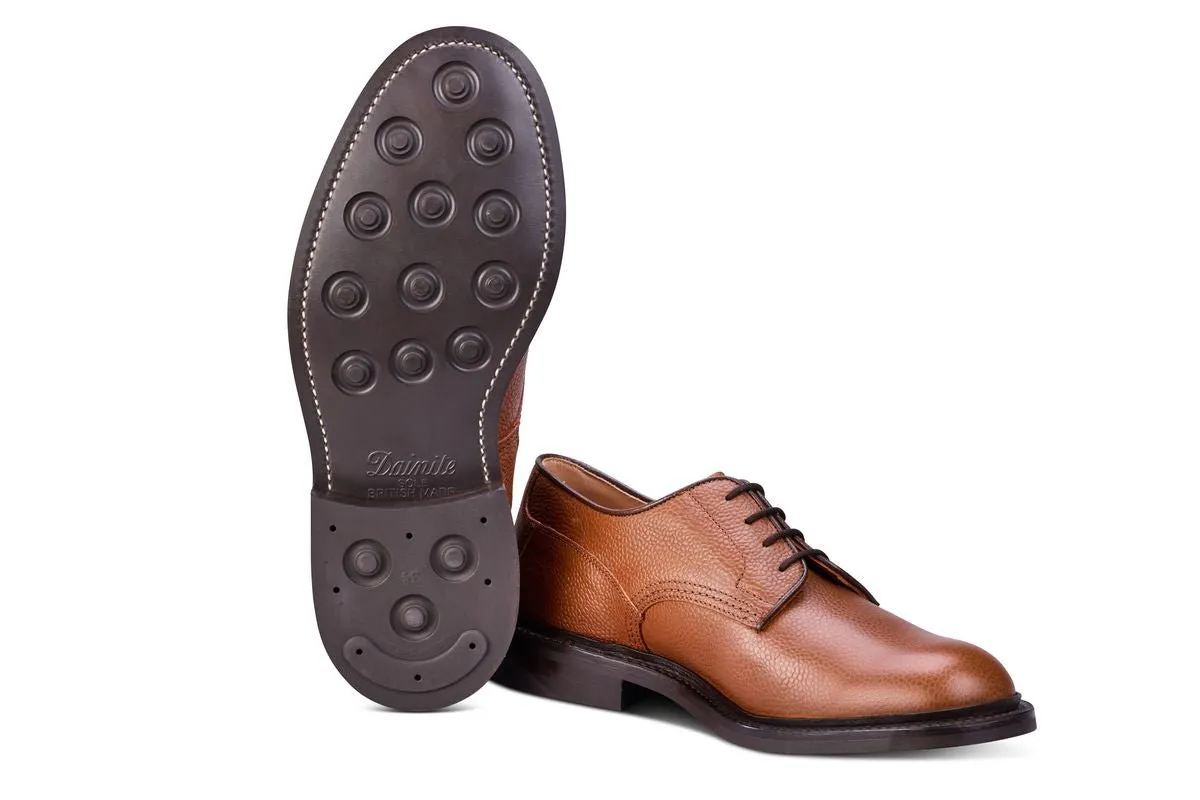 Woodstock Plain Derby Country Shoe - Sienna Scotch Grain - Lightweight