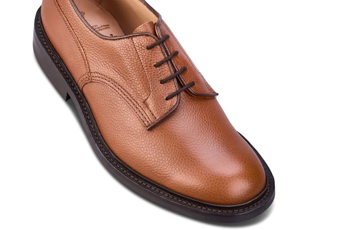 Woodstock Plain Derby Country Shoe - Sienna Scotch Grain - Lightweight
